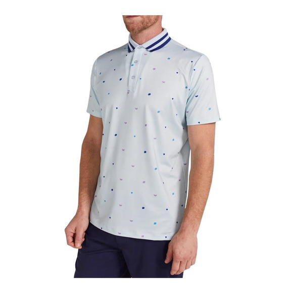 Redvanly Langham Performance Golf Polo Shirt Men’s M Breeze Blue R2415 NWT - Picture 10 of 12